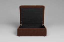 Muse - Large Storage Stool, Soft Woven Chenille / Spice - thumbnail 5