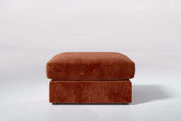 Muse - Large Storage Stool, Soft Woven Chenille / Spice - thumbnail 1