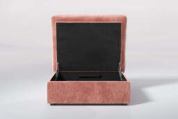 Muse - Large Storage Stool, Soft Woven Chenille / Spice - thumbnail 2