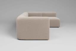 Aura - 4 Piece Open End - Rearrangeable Modular Sofa, Basket Weave / Sand - thumbnail 3
