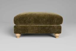 Serenity - Footstool (Large), Soft Woven Chenille / Olive - thumbnail 1
