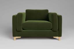 Fusion - Large Chair, Soft Touch Velvet / Avocado - thumbnail 1