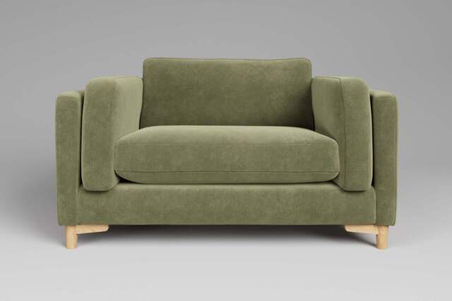 Fusion - Loveseat, Cotton Blend / Jade - image 1