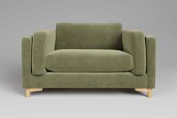 Fusion - Loveseat, Cotton Blend / Jade - thumbnail 1