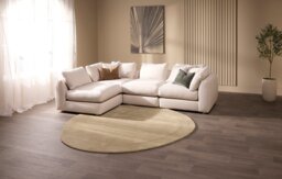 Zen - 4 Piece Corner - Rearrangeable Modular Sofa, Cotton Blend / Bisque / Standard Back Cushions - thumbnail 2