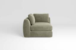 Zen - All-in-one - Corner, left & right arm, Cotton Blend / Jade / Full-Width Back Cushions - thumbnail 2