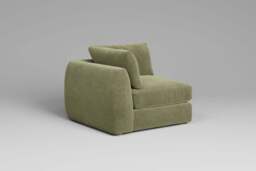 Zen - All-in-one - Corner, left & right arm, Cotton Blend / Jade / Full-Width Back Cushions - thumbnail 5