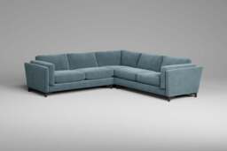 Fusion - Large Corner Sofa, Cotton Blend / Topaz - thumbnail 3