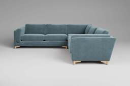 Fusion - Large Corner Sofa, Cotton Blend / Topaz - thumbnail 1