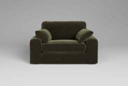 7th Heaven Maxi - Loveseat, Plush Chenille / Woodland Green