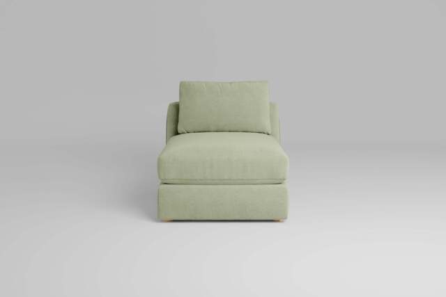Zen - Armless Piece, Brushed Wool Feel / Sage / Standard Back Cushions - image 1