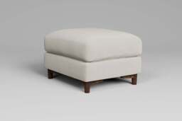 Fusion - Footstool (Small), Luxe Woven Velvet / Snow - thumbnail 3