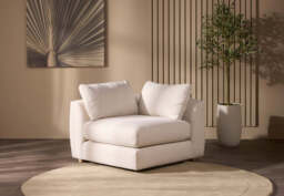 Zen - All-in-one - Corner, left & right arm, Cotton Blend / Bisque / Standard Back Cushions - thumbnail 2