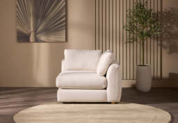 Zen - All-in-one - Corner, left & right arm, Cotton Blend / Bisque / Standard Back Cushions - thumbnail 3
