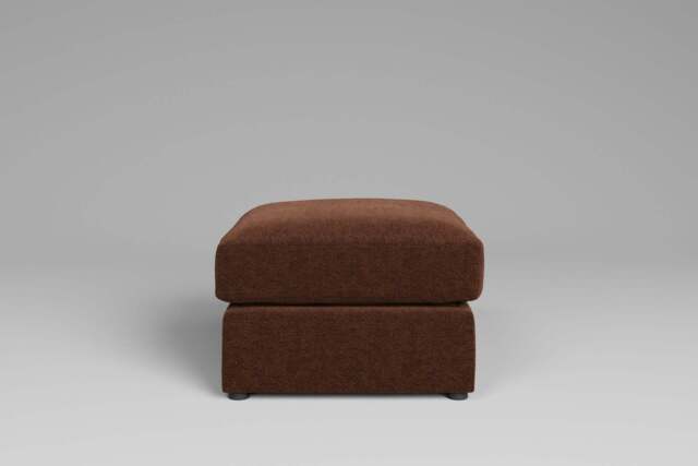 Small Storage Stool, Plush Chenille / Spiced Treacle