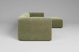 Aura - 3 Piece with Footstool - Rearrangeable Modular Sofa, Cotton Blend / Jade - thumbnail 2