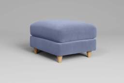 Cloud Nine - Footstool (Small), Brushed Wool Feel / Denim - thumbnail 2
