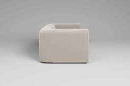 Aura - 2 Piece - Rearrangeable Modular Sofa, Plush Chenille / Chalk - thumbnail 2
