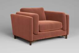 Fusion - Large Chair, Soft Touch Velvet / Cinnamon - thumbnail 3