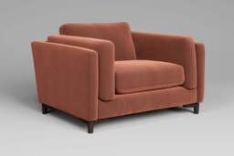 Fusion - Large Chair, Soft Touch Velvet / Cinnamon - thumbnail 4