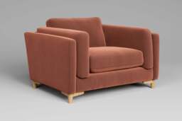 Fusion - Large Chair, Soft Touch Velvet / Cinnamon - thumbnail 2