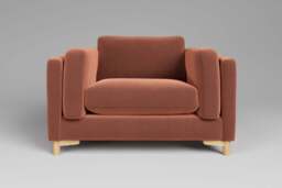 Fusion - Large Chair, Soft Touch Velvet / Cinnamon - thumbnail 1