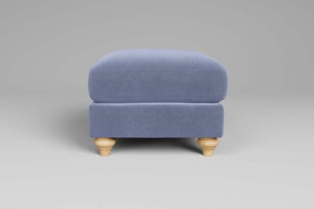 Serenity - Footstool (Small), Brushed Wool Feel / Denim - image 1