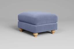 Serenity - Footstool (Small), Brushed Wool Feel / Denim - thumbnail 2