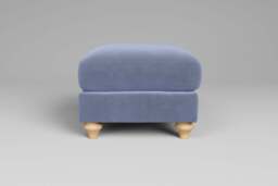 Serenity - Footstool (Small), Brushed Wool Feel / Denim - thumbnail 1