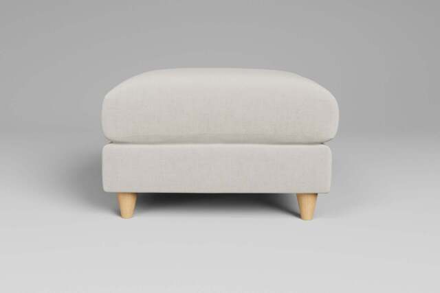 Cloud Nine - Footstool (Medium), Luxe Woven Velvet / Snow - image 1