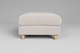 Cloud Nine - Footstool (Medium), Luxe Woven Velvet / Snow - thumbnail 1