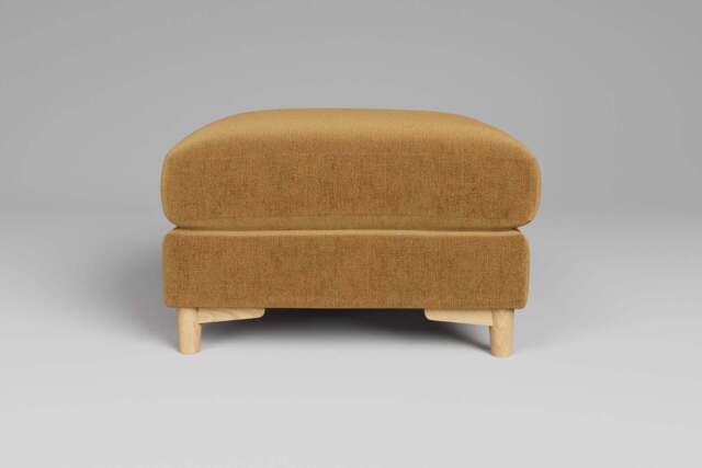 Fusion - Footstool (Medium), Luxe Woven Velvet / Old Gold - image 1