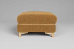Fusion - Footstool (Medium), Luxe Woven Velvet / Old Gold