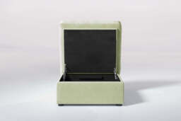 Muse - Small Storage Stool, Brushed Wool Feel / Sage - thumbnail 2