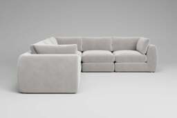 Zen - 5 Piece Corner - Rearrangeable Modular Sofa, Brushed Wool Feel / Whisper / Standard Back Cushions - thumbnail 4
