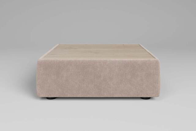 Aura - Coffee Table - Rearrangeable Modular Sofa, Oak / Cotton Blend / Bisque - image 1