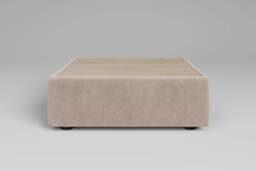 Aura - Coffee Table - Rearrangeable Modular Sofa, Oak / Cotton Blend / Bisque - thumbnail 1