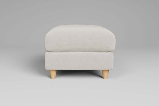 Cloud Nine - Footstool (Small), Luxe Woven Velvet / Snow - image 1
