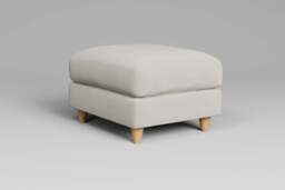 Cloud Nine - Footstool (Small), Luxe Woven Velvet / Snow - thumbnail 2