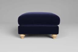 Serenity - Footstool (Medium), Soft Touch Velvet / Midnight Blue