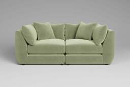 Utopia - 2 Piece - Rearrangeable Modular Sofa, Brushed Wool Feel / Sage / Casual Trim - thumbnail 4