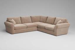 Mellow - Large Corner Sofa, Soft Touch Velvet / Soft Mink - thumbnail 3