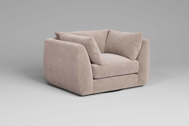 Utopia - Loveseat - Rearrangeable Modular Sofa, Cotton Blend / Bisque / Tailored Trim - image 1