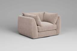Utopia - Loveseat - Rearrangeable Modular Sofa, Cotton Blend / Bisque / Tailored Trim