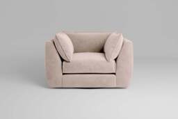 Utopia - Loveseat - Rearrangeable Modular Sofa, Cotton Blend / Bisque / Tailored Trim - thumbnail 2