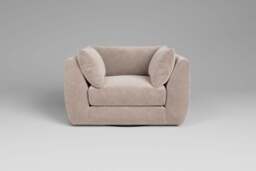 Utopia - Loveseat - Rearrangeable Modular Sofa, Cotton Blend / Bisque / Tailored Trim - thumbnail 5