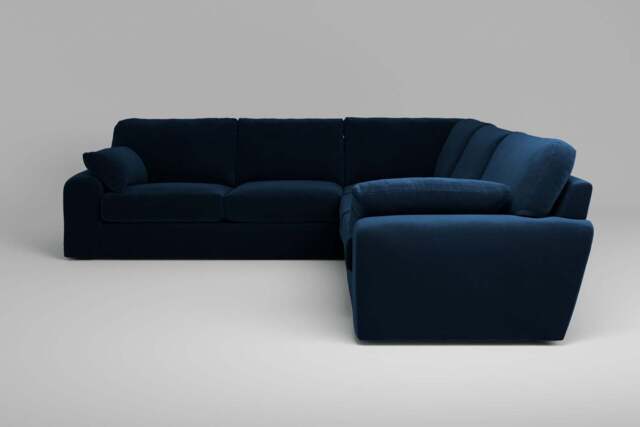 7th Heaven Maxi - Large Corner Sofa, Soft Touch Velvet / Royal Blue