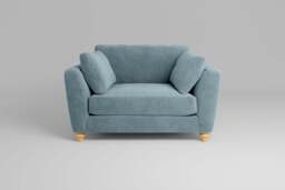 Daydream - Loveseat, Cotton Blend / Topaz