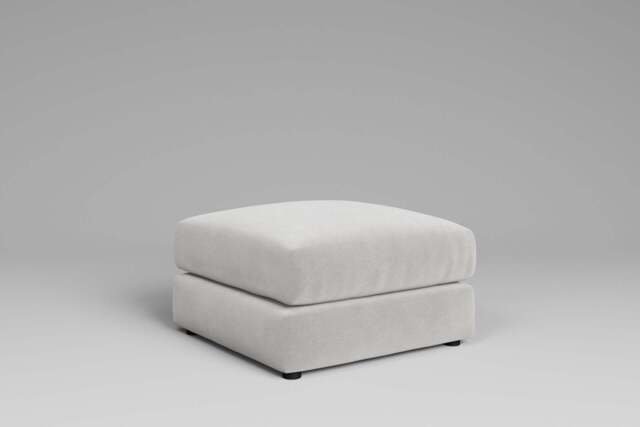 Utopia - Footstool - Rearrangeable Modular Sofa, Brushed Wool Feel / Whisper / Tailored Trim - image 1