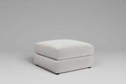 Utopia - Footstool - Rearrangeable Modular Sofa, Brushed Wool Feel / Whisper / Tailored Trim